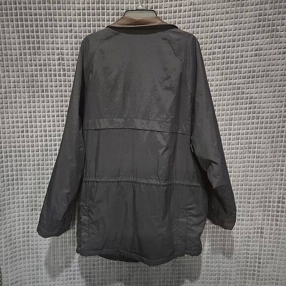 VTG EddieBauer Insulated Jacket Coat XL Oversized Leather Collar Bomber Grandpa - Picture 16 of 16